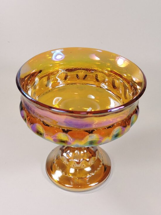 Indiana Glass Other - Vintage Indiana Marigold Carnival Glass Candy Dish - King's Crown Pattern
